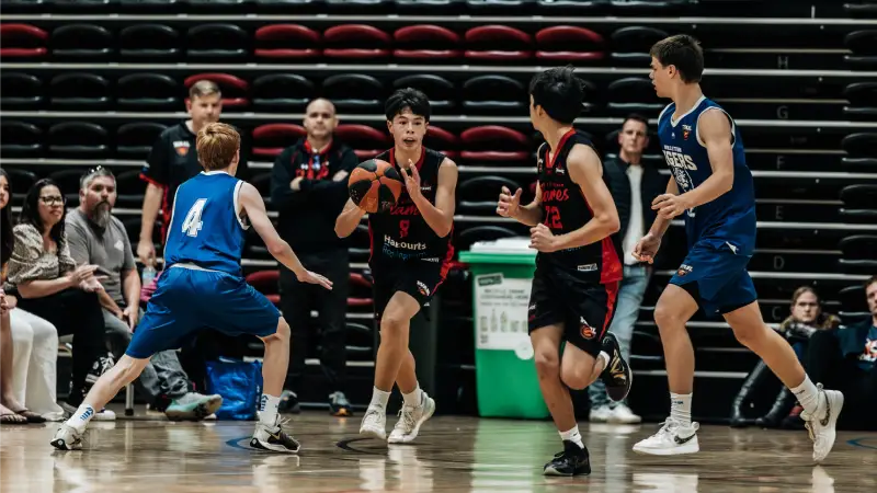 Basketball community gathering at local courts